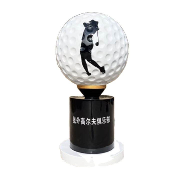 Factory Customized Outdoor Decoration Giant Fiberglass Decorative Golf Sculpture Resin Statue Fiberglass Golf Sculpture