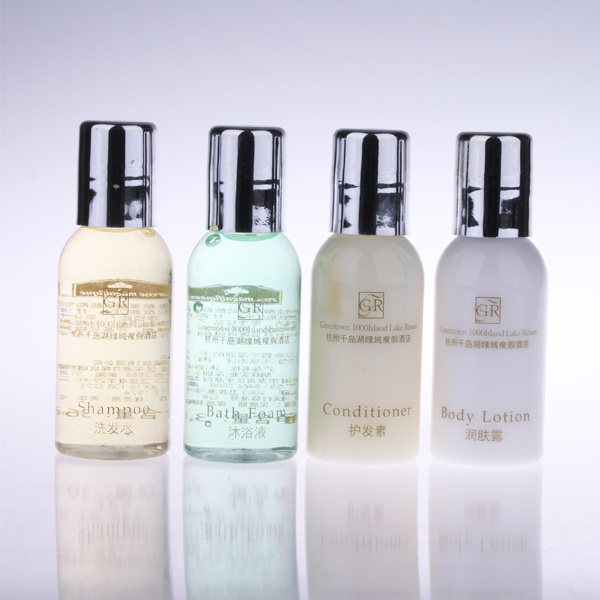 Luxury custom logo print plastic PET facial cleanser empty hotel shampoo bottles custom body wash lotion bottle jar set