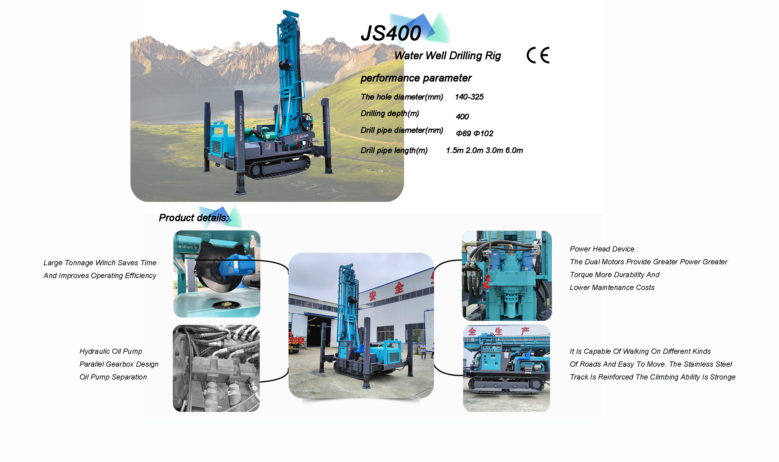 600m depth water well drilling rig/water swivel for drilling rig/drilling equipment for water manufacture  factory