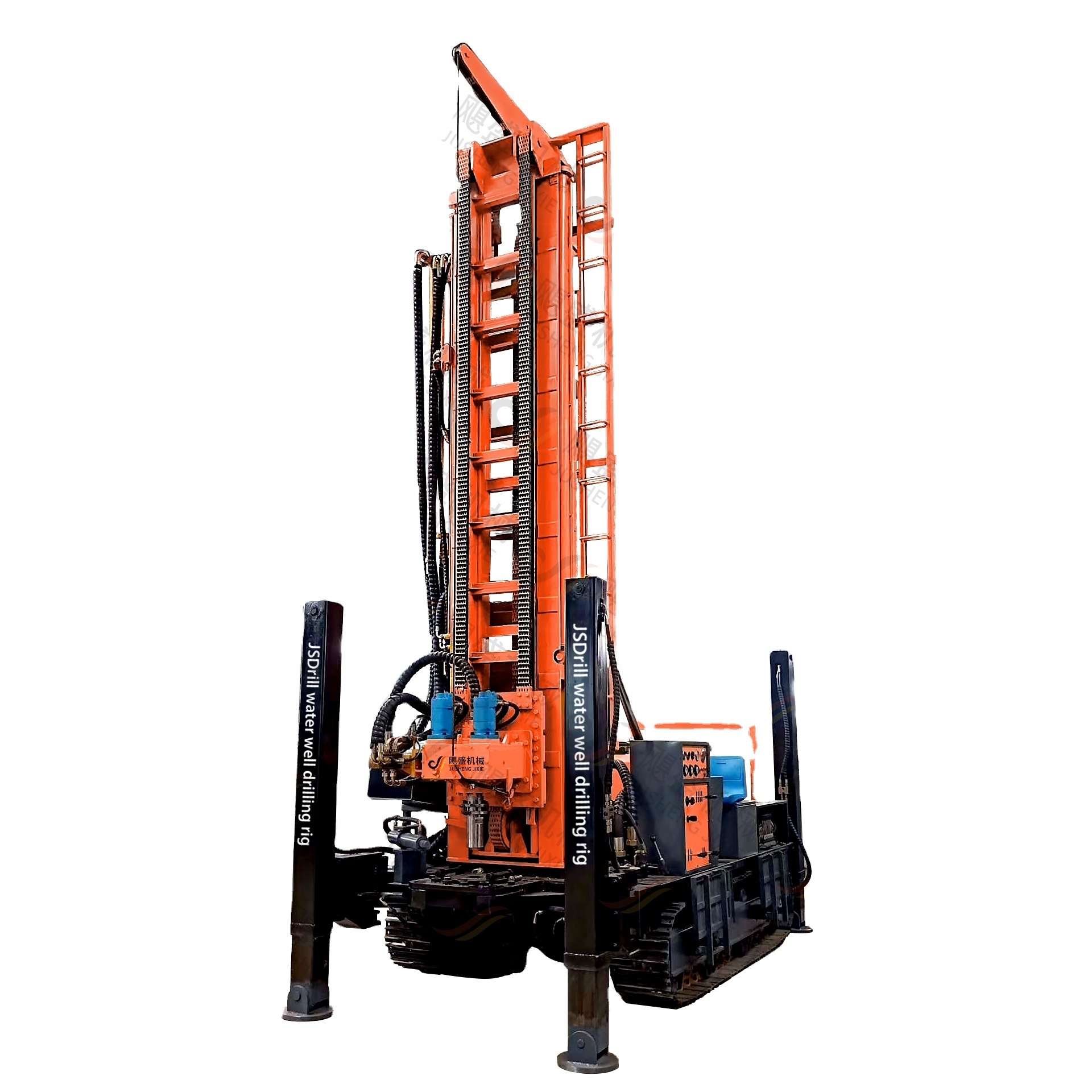 200m 300m Bore Hole drilling machine / Air compressor Water well drilling rig machine with engine diesel