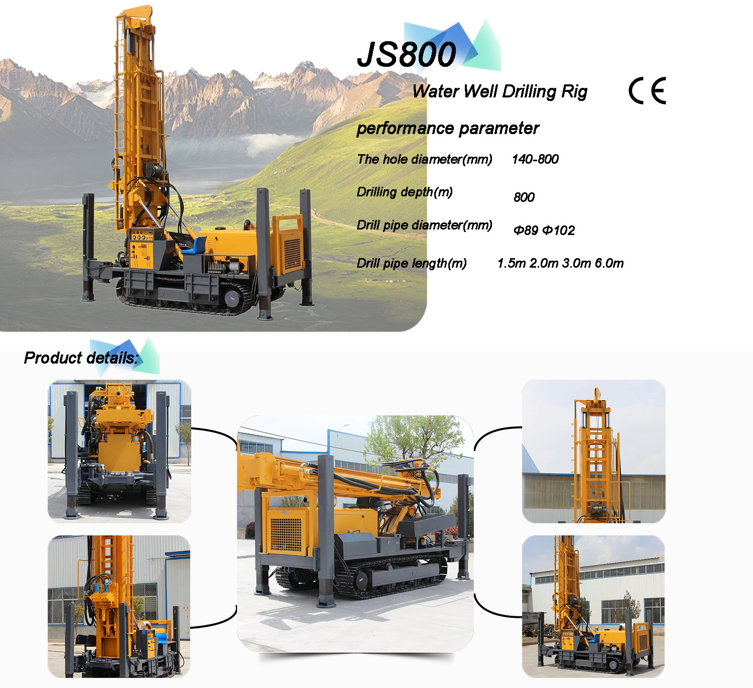 600m depth water well drilling rig/water swivel for drilling rig/drilling equipment for water manufacture  factory