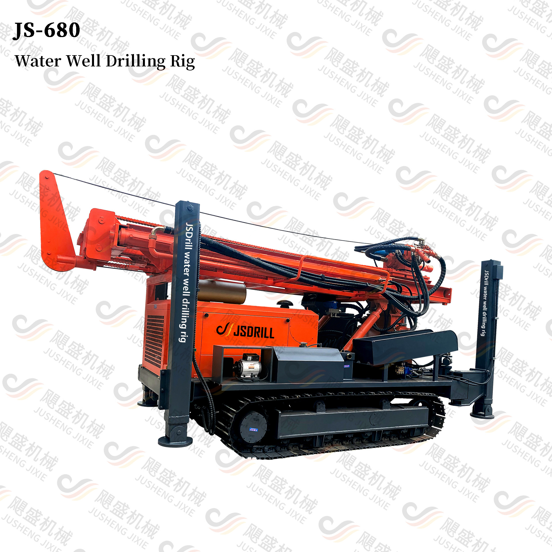 200m 300m Bore Hole drilling machine / Air compressor Water well drilling rig machine with engine diesel