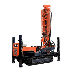 200m 300m Bore Hole drilling machine / Air compressor Water well drilling rig machine with engine diesel