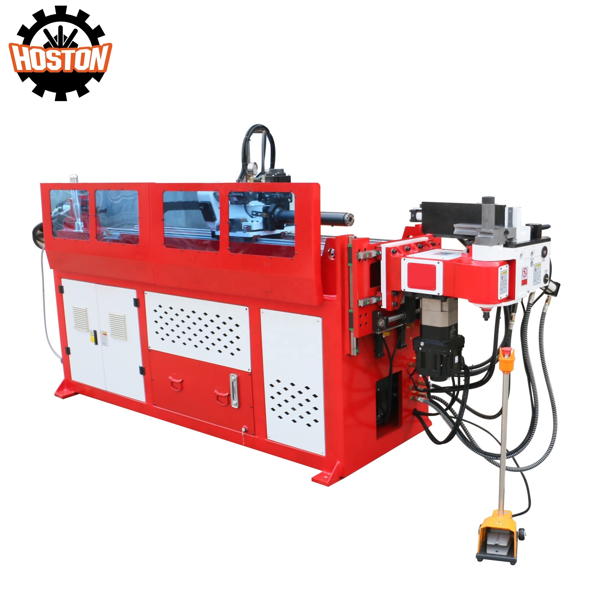 Hoston multifunctional DW75CNC-3A automatic aluminium 90 degree 3 inch cnc condenser coil tube bending machine