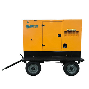 RIcardo sound proof diesel generator 20KW 30KW 40kw 80KW 100KW four wheels silent generator diesel set