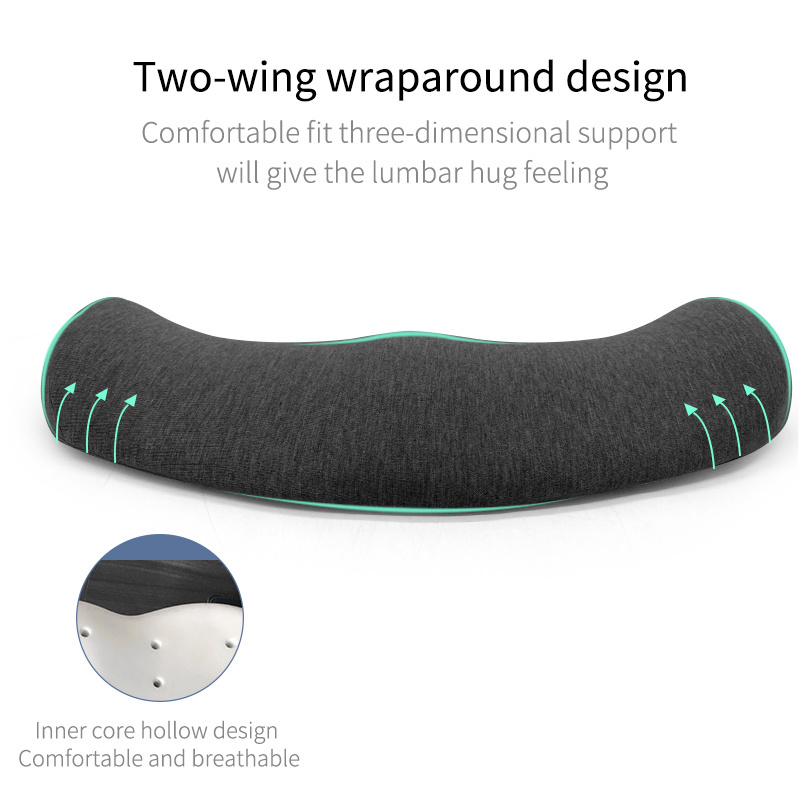 Long U-shaped pillow multi-function memory foam head support lumbar cushion