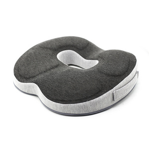 2024 Design New Pain Relief Cushion Office Essential Seat Cushion Customized Fabric Memory Foam Comfortable Hemorrhoid Cushion