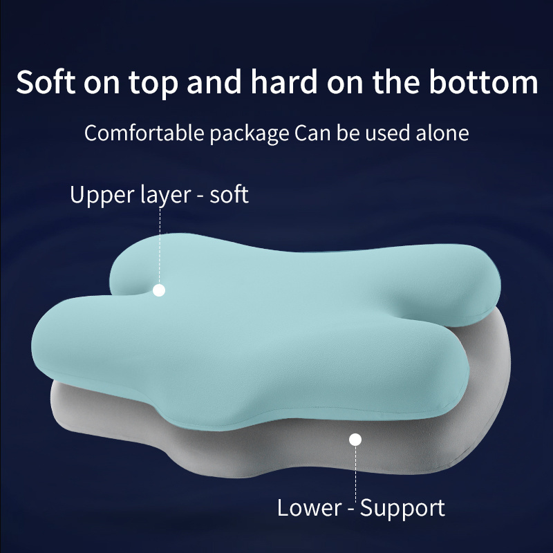 Double contour memory foam pillow Multi-functional sleeping pillow removable high and low cushion pillow