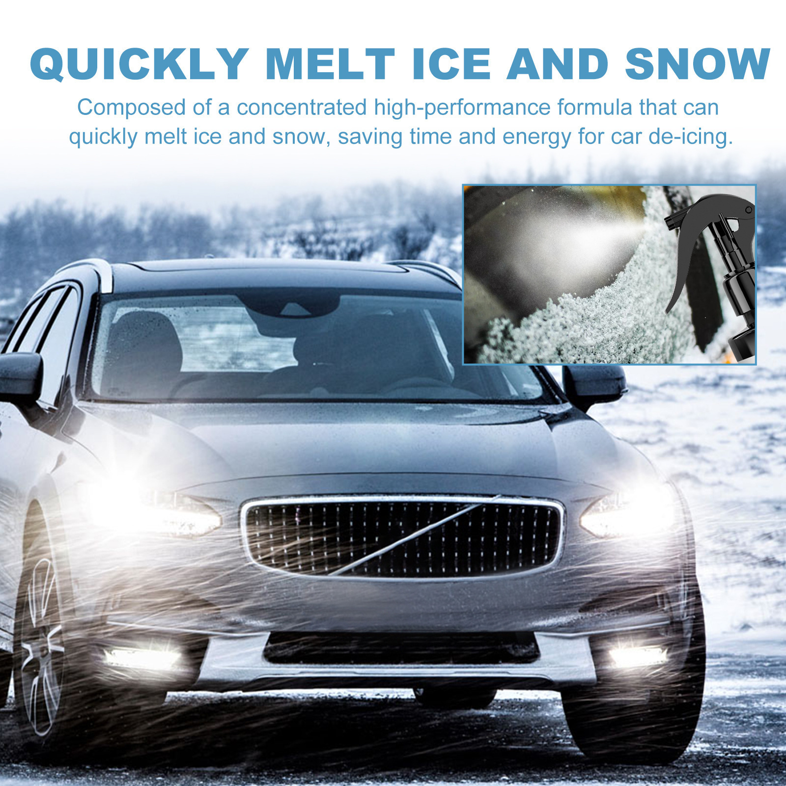 Rayhong Car snow removal spray Car Windshield window quick defrost snow and ice melting fantastic pesticide spray