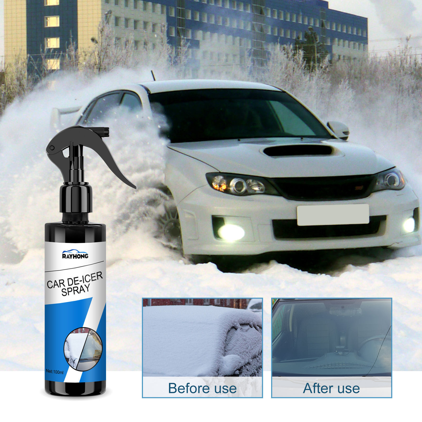 Rayhong Car snow removal spray Car Windshield window quick defrost snow and ice melting fantastic pesticide spray