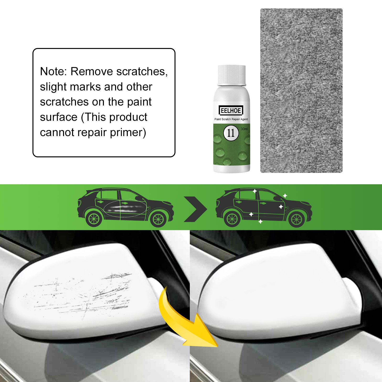 EELHOE Car scratch repair JSKY Car paint scratch removal repair cleaning paint car wax maintenance agent scratch cloth