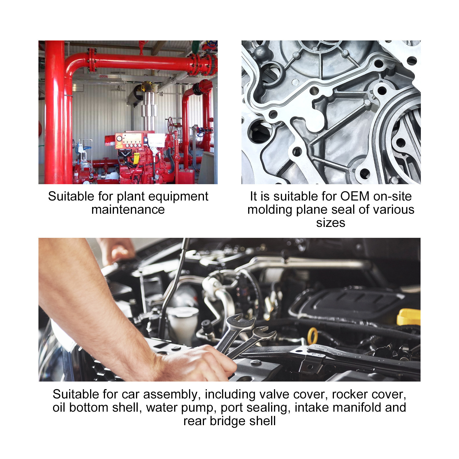 Rayhong Engine sealant Car metal fuel tank oil pan gasket oil-resistant temperature resistance glue auto repair glue