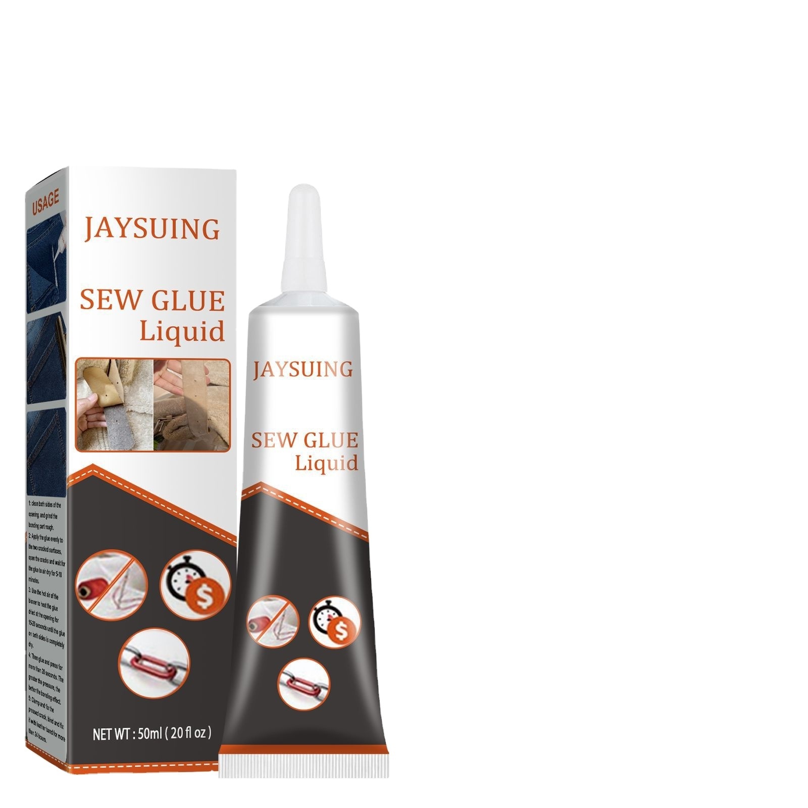 Jaysuing Fabric repair glue Fabric sewing insole clothes jeans hole repair fabric adhesive