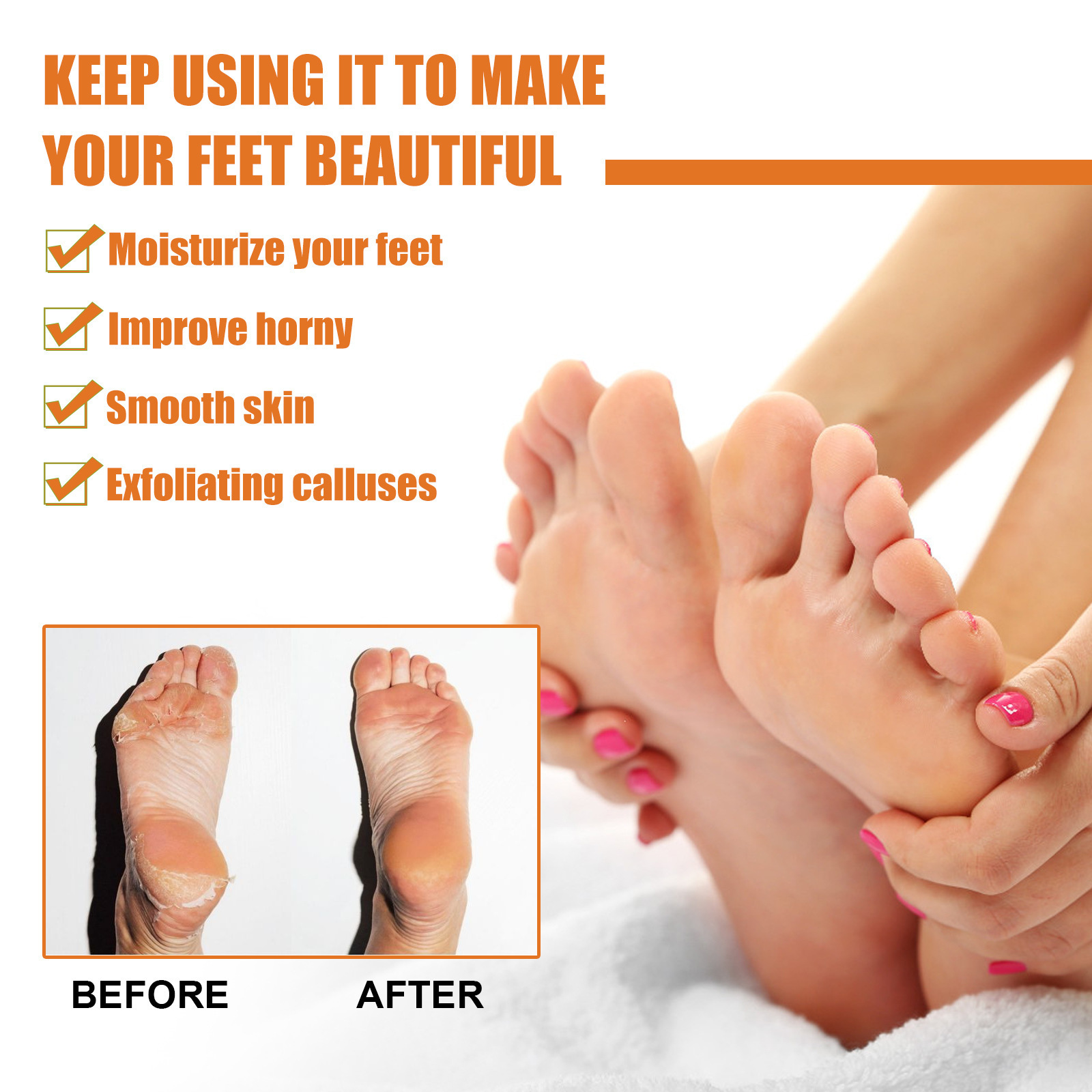 South Moon Foot exfoliating spray Mild callose remove dead skin cleaning repair rough calluses removing