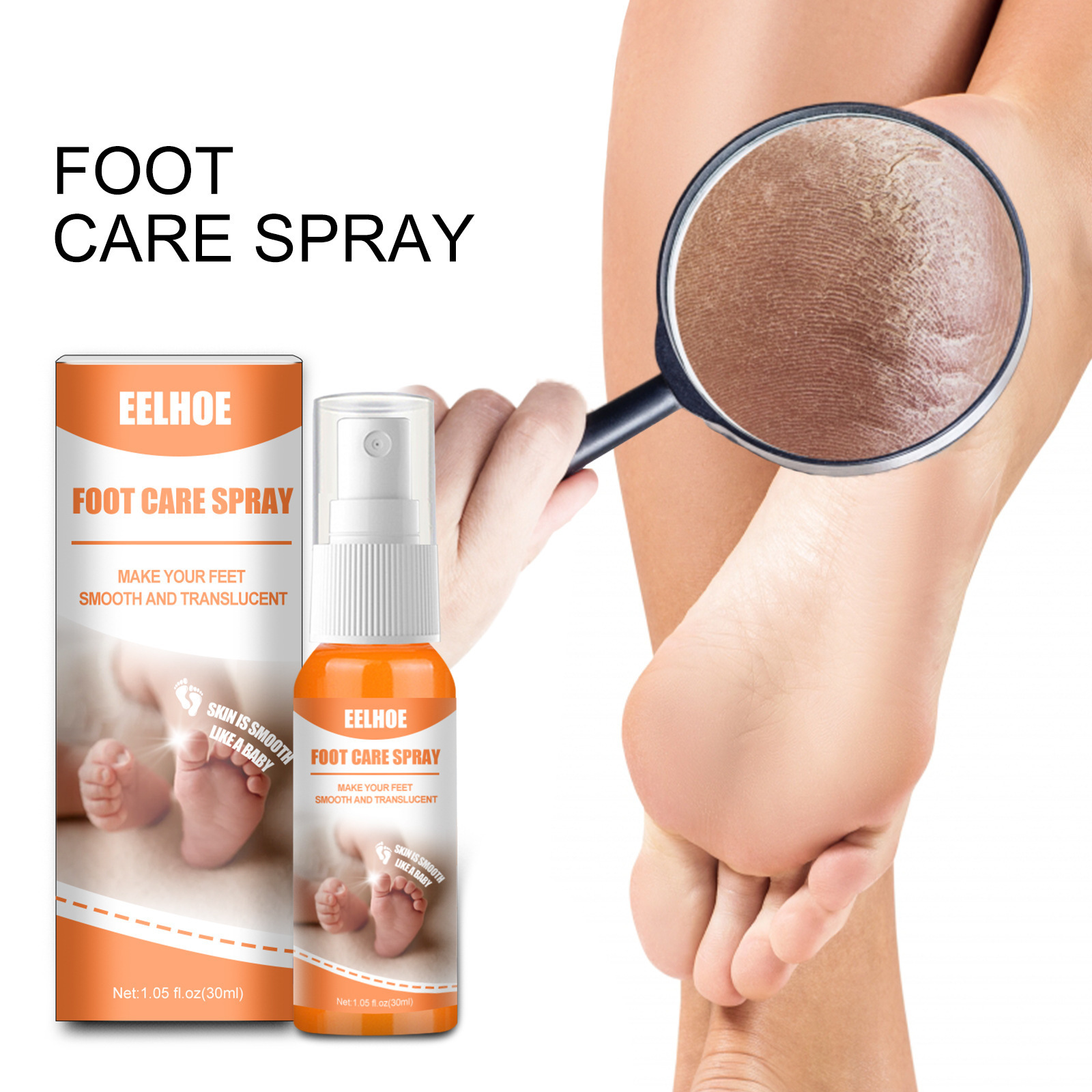 eelhoe Foot Care Spray heel elbow knee exfoliating spray foot exfoliating calluses wholesale