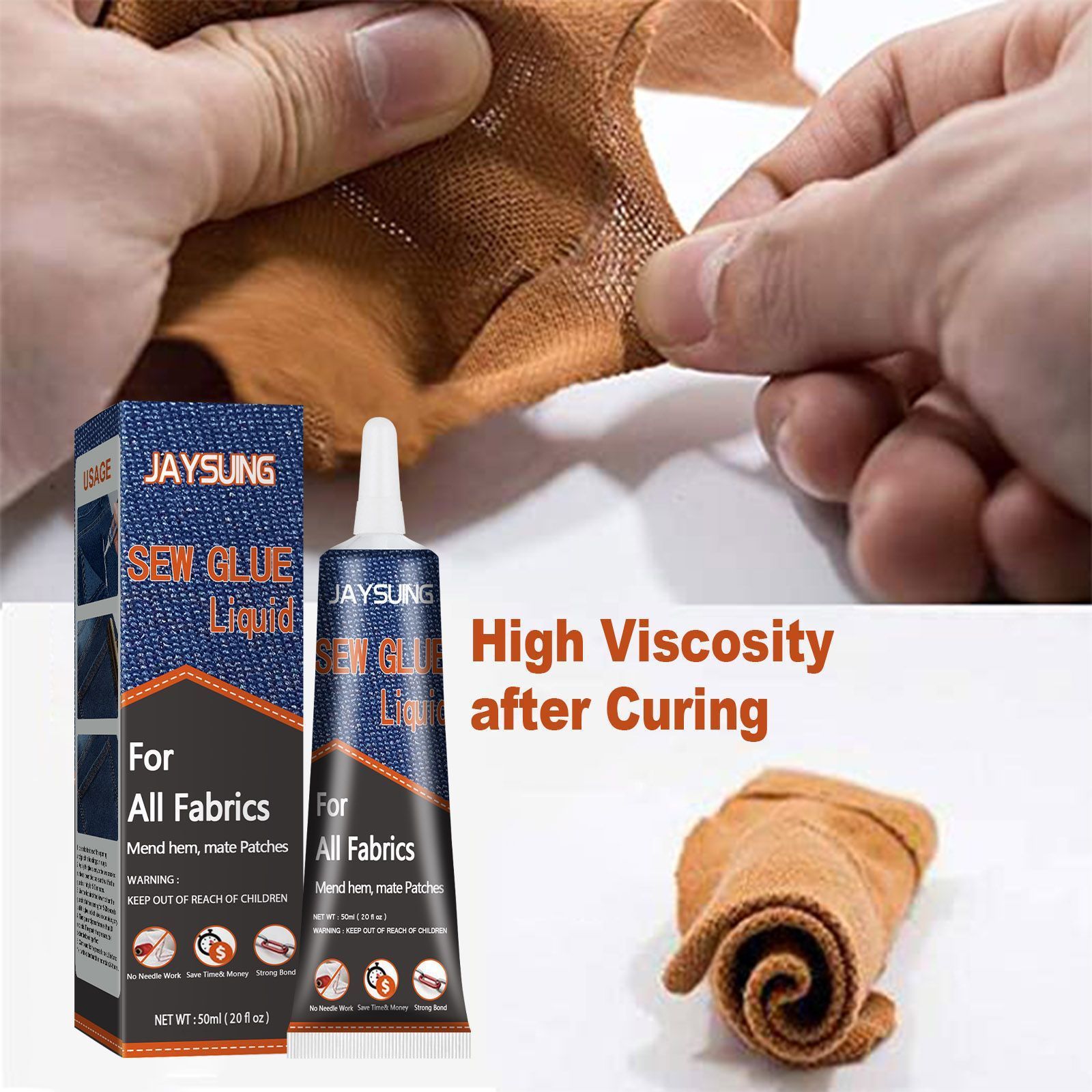 Jaysuing Fabric Sewing Glue for Clothes Sofa Car Mats for Healthcare Supply