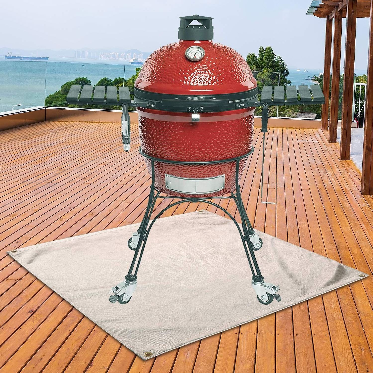 Fireproof Stove Grill Mats Blanket For Wood Deck Insulation 40*40In Fire Pit Mat For Outside Indoor Lawn Protection