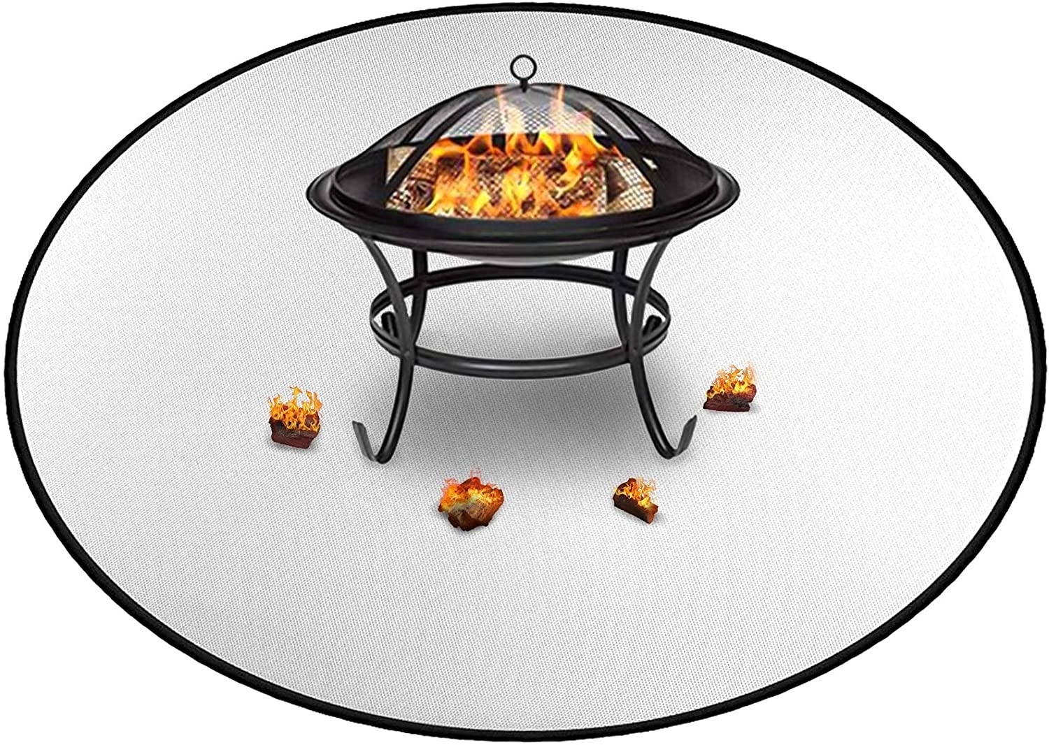 Factory outlet Outdoor BBQ Fire-Resistant Grill Mat Pad Fireproof Square Patio Fire Pit Mat