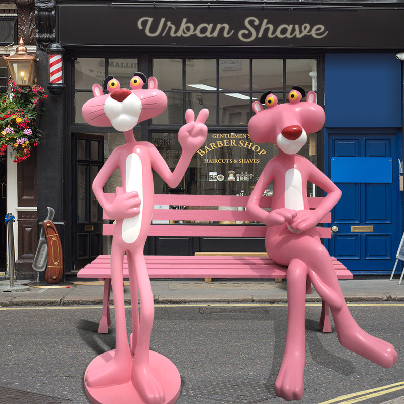 Pink Panther Sculpture Decorative Statue For Sale