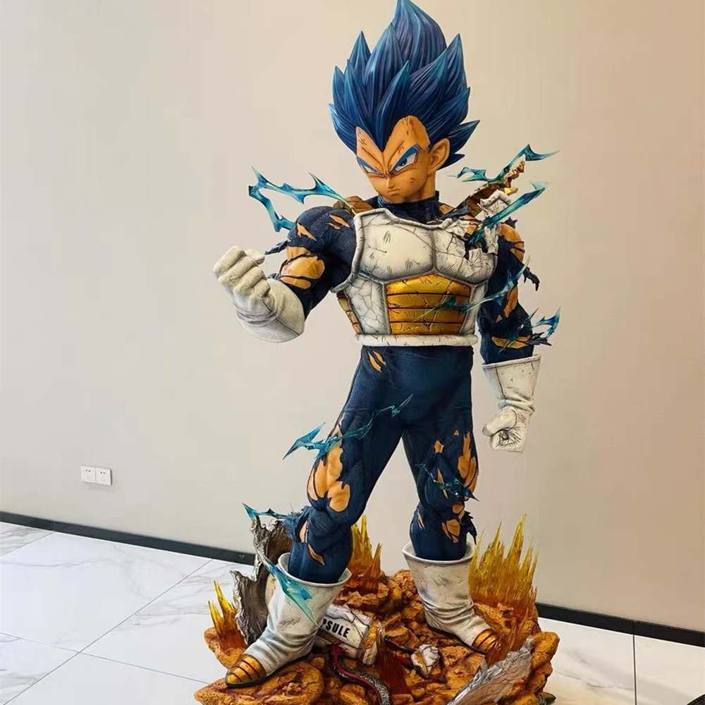 High Quality Resin Dragon Ball Anime Character Goku Life Size Vegeta Statue Fiberglass Sculpture