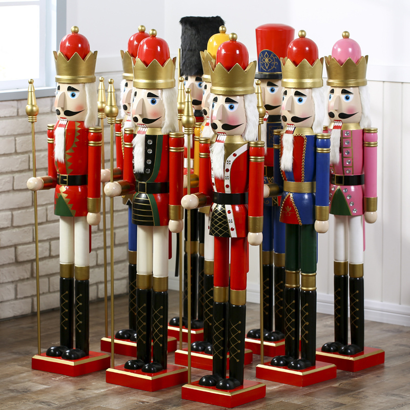 Christmas Decoration wooden crafts 1.2m Life Size Nutcracker Soldiers 120cm Wooden Nutcracker 47inches