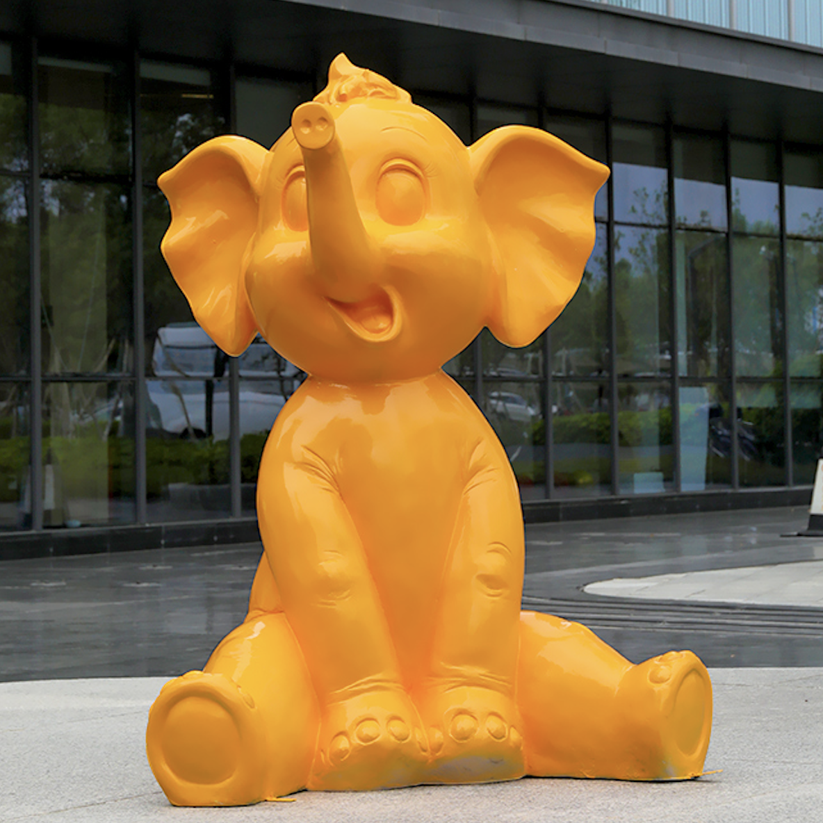 Outdoor Home Decoration Sculpture Contemporary Pop Art Sculpture FRP Resin Elephant Sculpture Decoration Factory Direct Sales