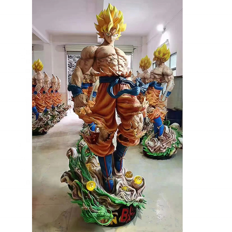 Anime Dragon Ball Character Sculpture Resin Sculpture Goku Character Home Decoration