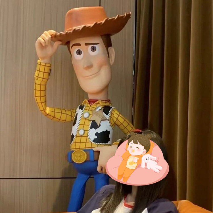 Factory custom cartoon character sculpture home decoration statue Sheriff Woody