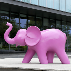 Outdoor Home Decoration Sculpture Contemporary Pop Art Sculpture FRP Resin Elephant Sculpture Decoration Factory Direct Sales