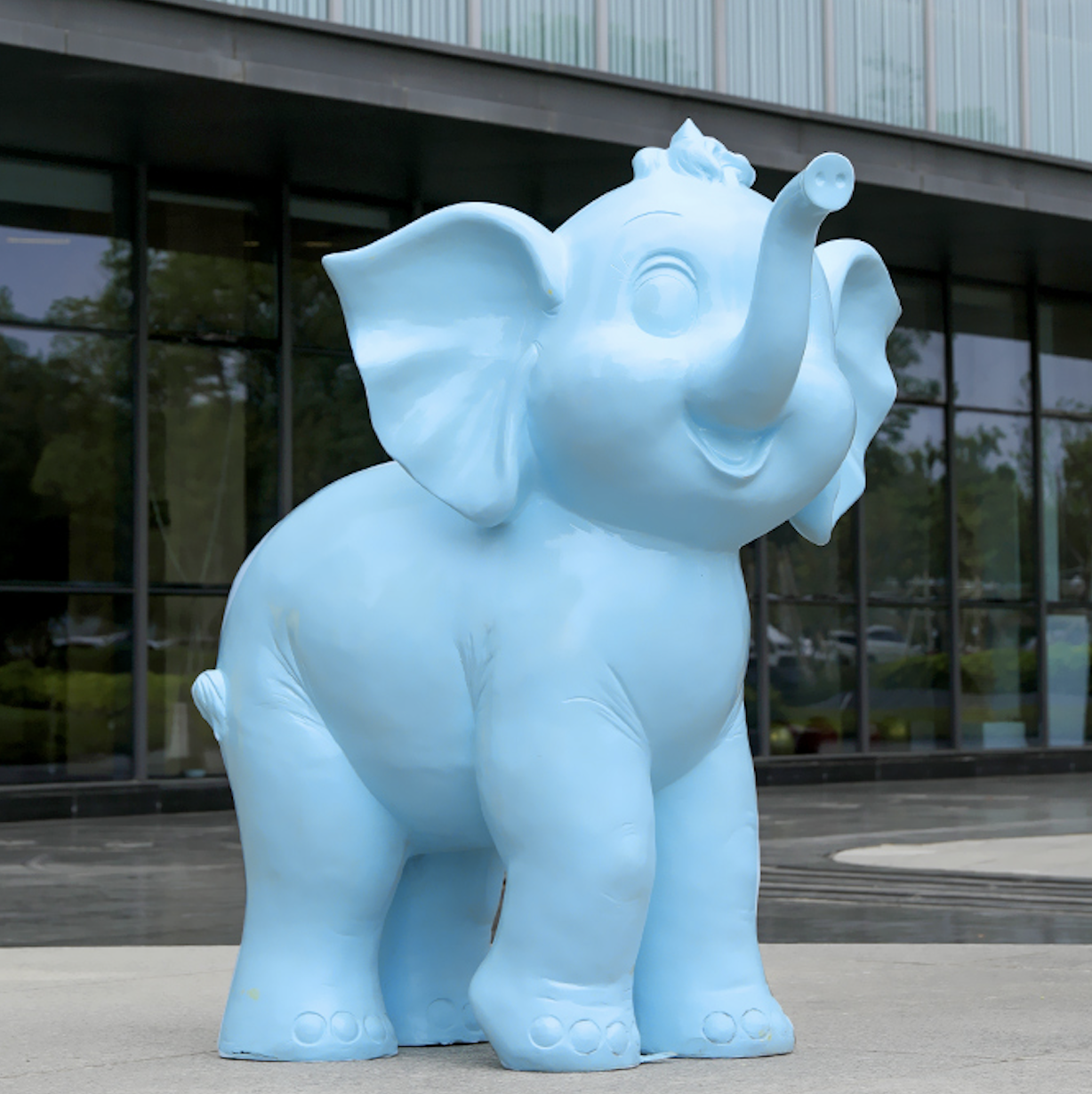 Outdoor Home Decoration Sculpture Contemporary Pop Art Sculpture FRP Resin Elephant Sculpture Decoration Factory Direct Sales