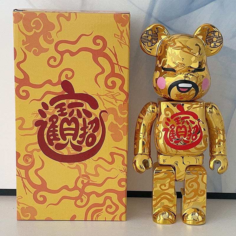 Silver Large Modern Art Cartoon Resin Model Bearbrick Fiberglass Sculpture Bear Brick 400 Bear Brick 1000