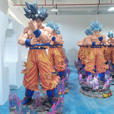 High Quality Resin Dragon Ball Anime Character Goku Life Size Vegeta Statue Fiberglass Sculpture