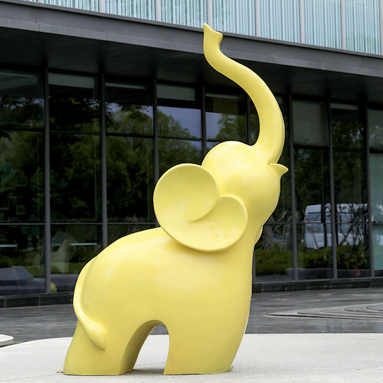 Outdoor Home Decoration Sculpture Contemporary Pop Art Sculpture FRP Resin Elephant Sculpture Decoration Factory Direct Sales