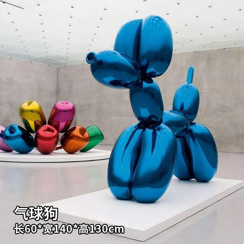 Blve Modern Art Jeff Koons Abstract Balloon Stainless Steel Rabbit Sculpture