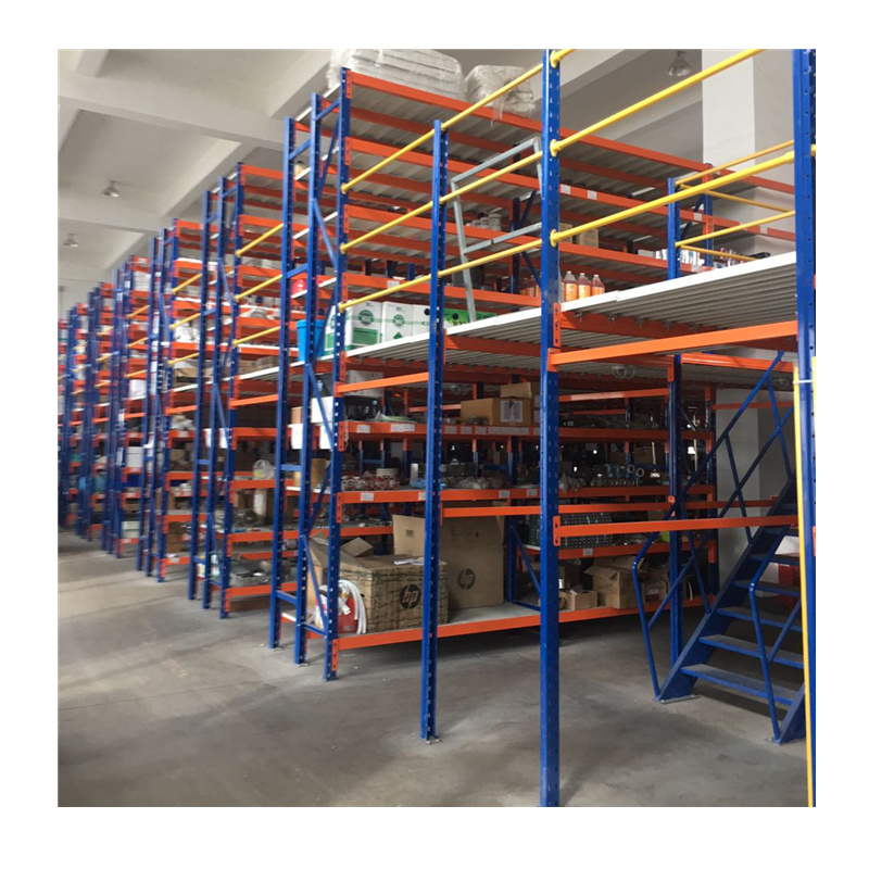 Rack-supported High Quality Steel Warehouse Free Standing Modular Mezzanine Floor Kits With Stairway And Elevator