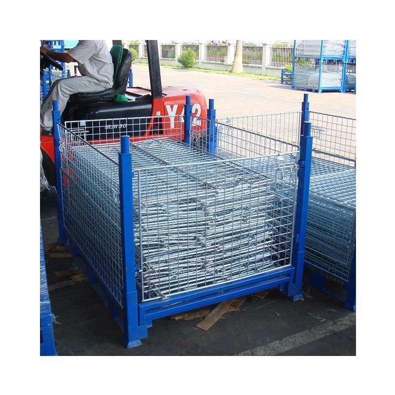 Prefabricated Steel Warehouse Racks Pallet Metal Storage Containers Stillage Box