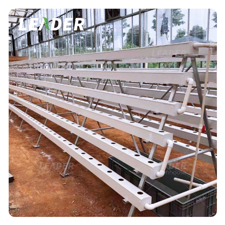 Commercial UPVC Food Graded Material Hydroponic Systems Grow Box  Vertical Nft Channel With End Cap And Connector