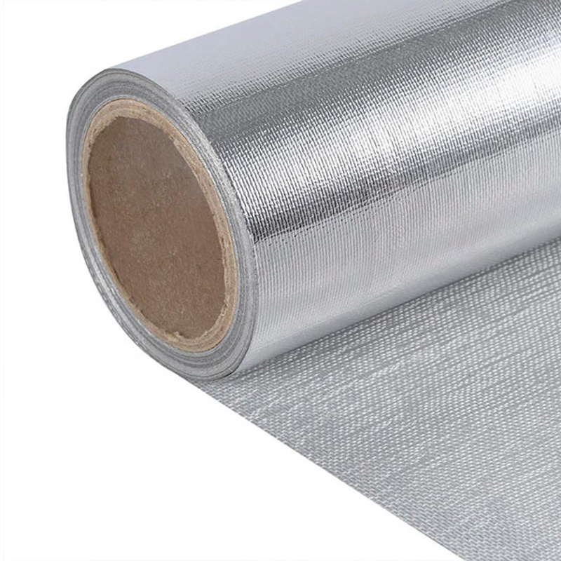 High Temperature Resistant Fire Retardant Aluminum foil Coated Fiberglass Cloth Roll Aluminum Foil Fiberglass Cloth Facing