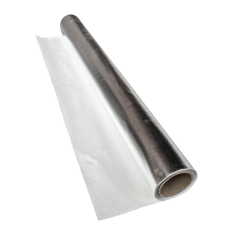 High Temperature Resistant Fire Retardant Aluminum foil Coated Fiberglass Cloth Roll Aluminum Foil Fiberglass Cloth Facing