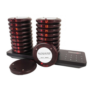 JT-9303 OEM Waterproof Wireless Transmitter Pager Restaurant  System Vibrators Queue System Table Coaster Pager