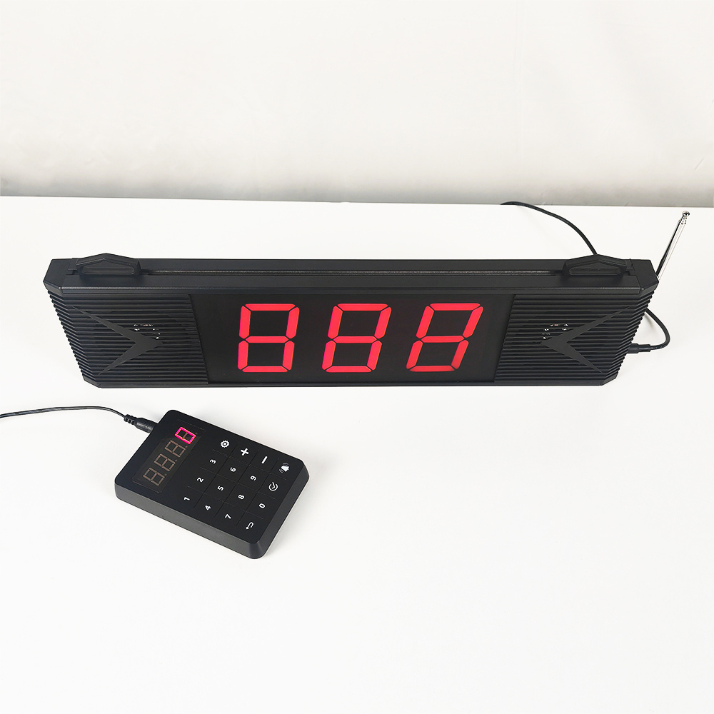 Wireless Voice Broadcast 3 Digits Show Customer Number Restaurant Hospital Bank Waiting Line Management Queue Calling System