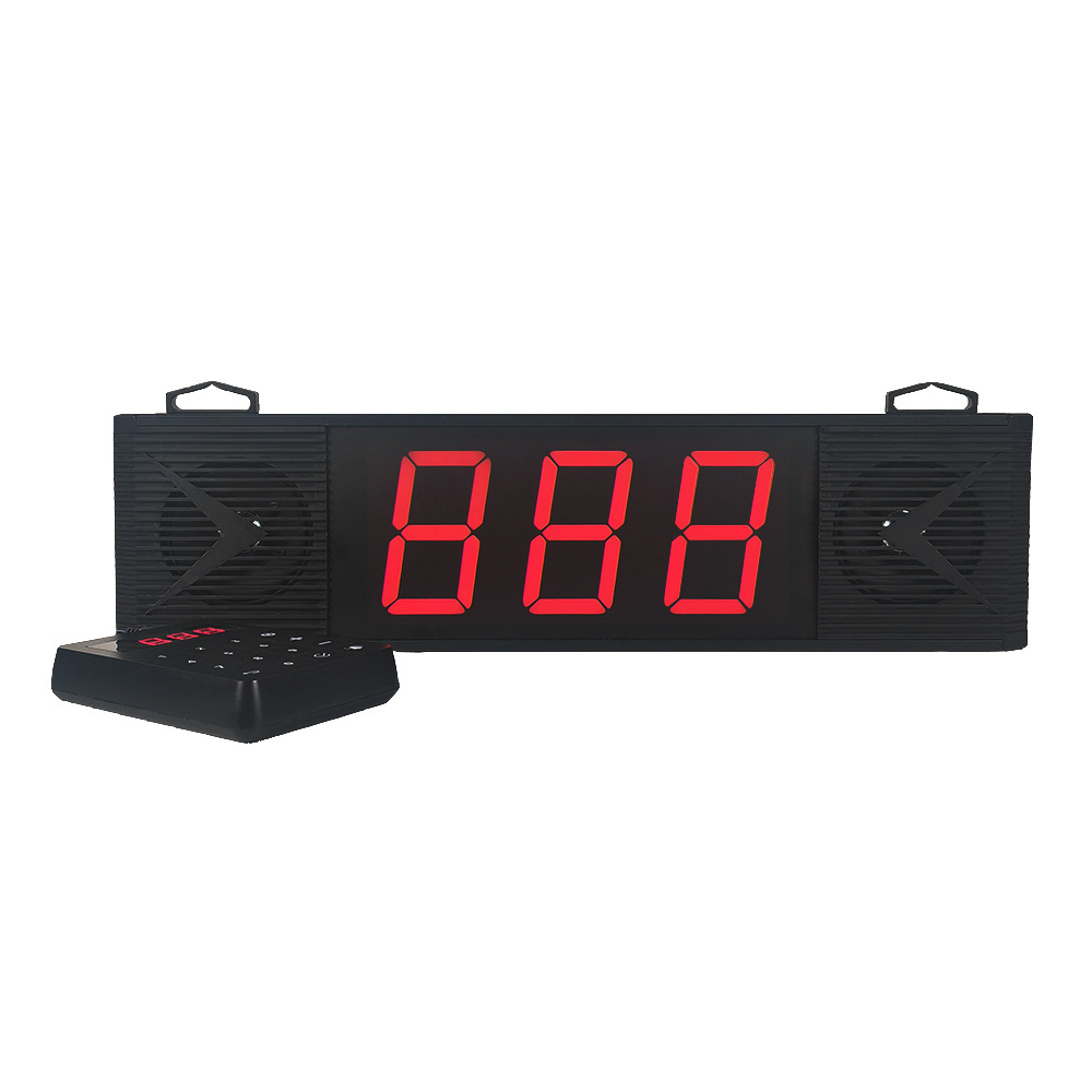 Wireless Voice Broadcast 3 Digits Show Customer Number Restaurant Hospital Bank Waiting Line Management Queue Calling System