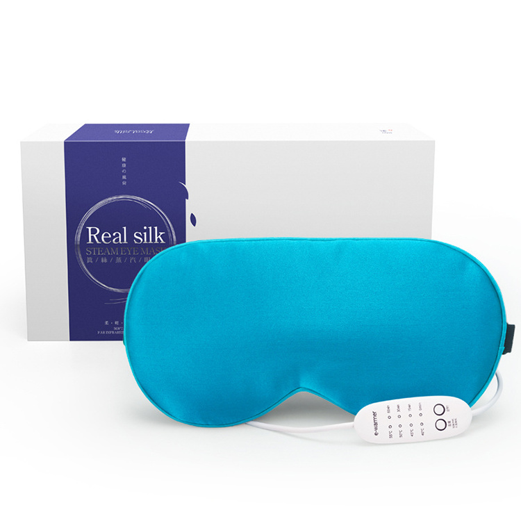 usb steam hot compress three gear timing real silk lavender seed argy wormwood heated heating sleep yoga eye mask