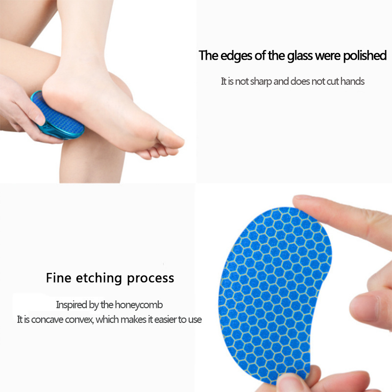 2021 hot sale foot file hard dead skin callus remover Bright crystal coating nano glass foot grinder grater