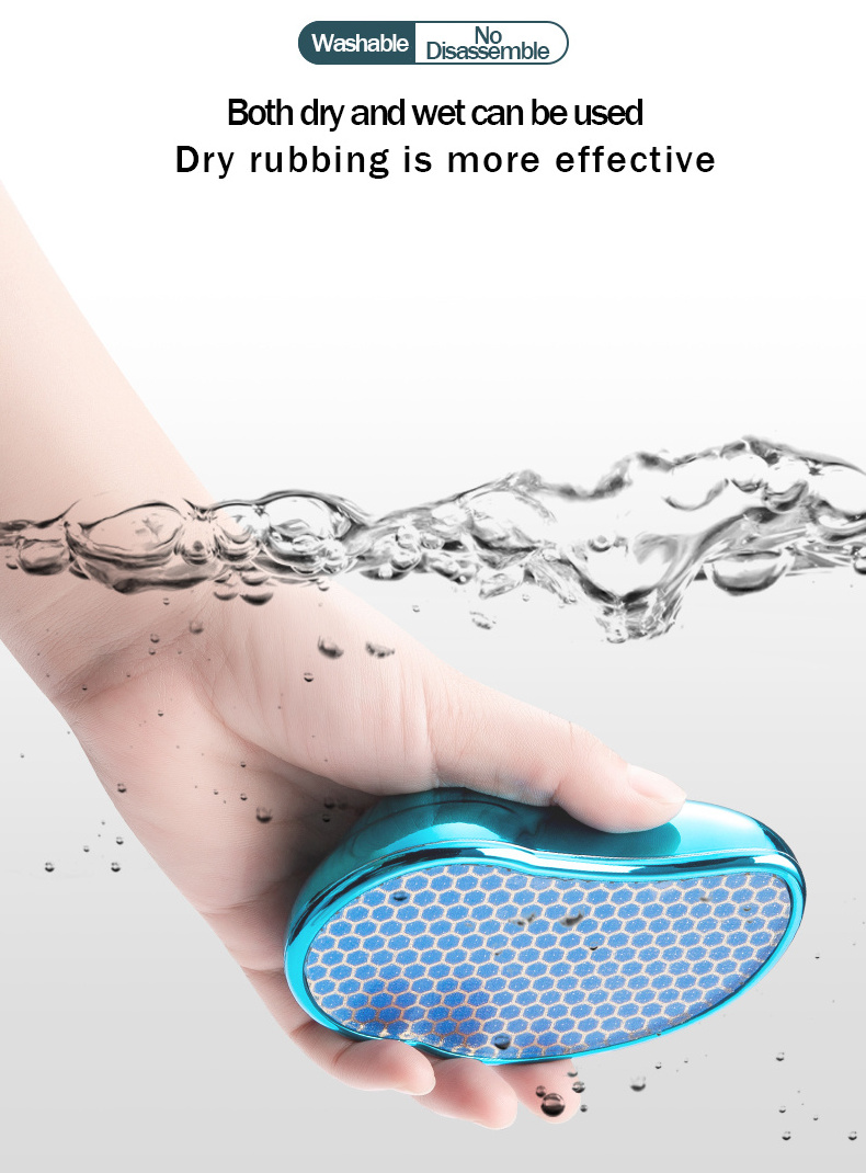 2021 hot sale foot file hard dead skin callus remover Bright crystal coating nano glass foot grinder grater