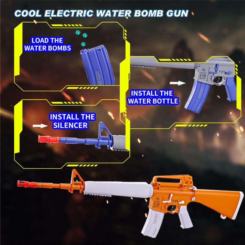 Hot sale M16 assault rifle metal gear Electric Splatter Gel Ball Blaster With Water Beads gel bullet Outdoor Activities toy gun