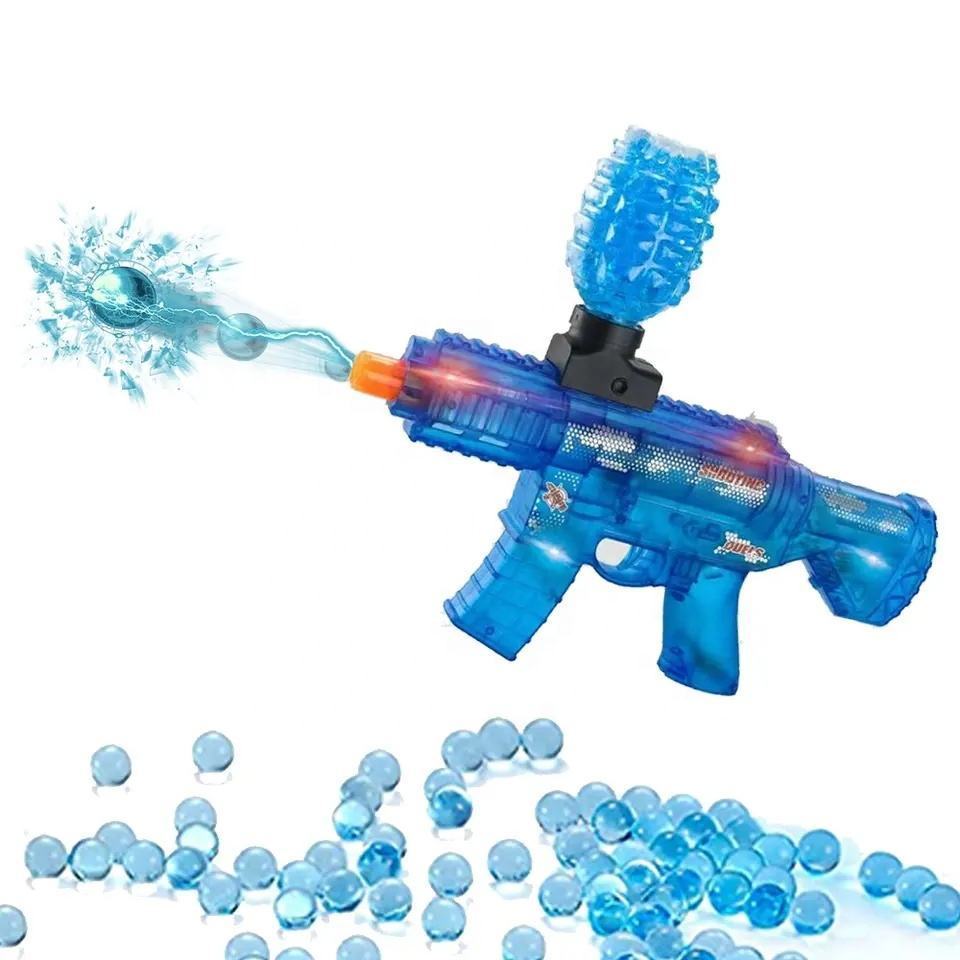 High speed electric AK47 gel blaster guns clear material with light gel water ball pistol for shooting game toys