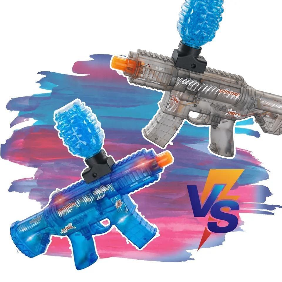 High speed electric AK47 gel blaster guns clear material with light gel water ball pistol for shooting game toys