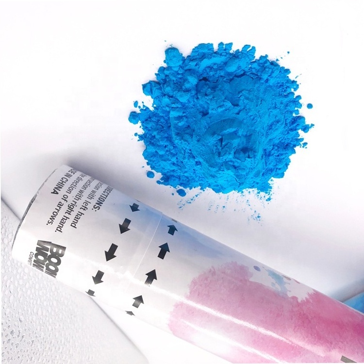 100% Corn Starch Non Toxic Safety Blue Pink Holi Powder Confetti Cannon for Gender Reveal Party