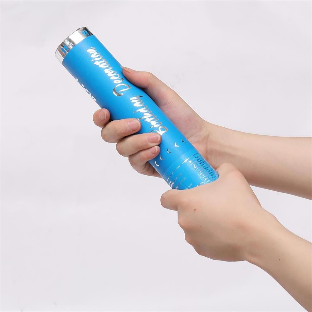 60cm Blue and Pink Air Compressed Confetti Cannon for Party or Wedding Celebration